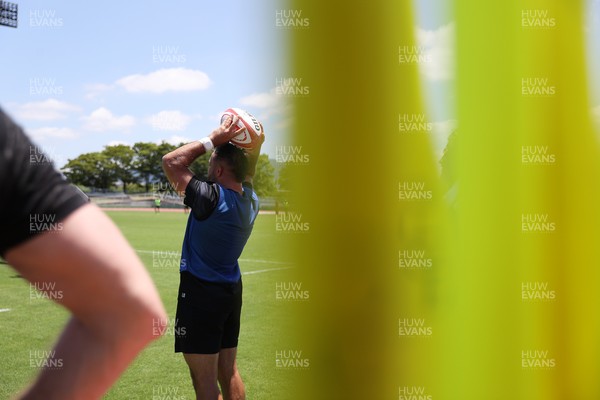 280625 - Wales Rugby Training Session in Kitakyushu - Liam Belcher during training