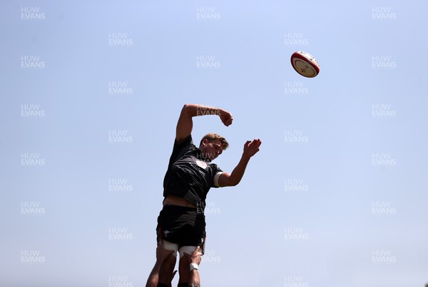 280723 - Wales Rugby Training taking place in Turkey, in preparation for the Rugby World Cup - Taine Plumtree during training