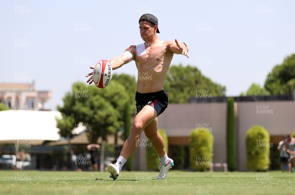 280723 - Wales Rugby Training taking place in Turkey, in preparation for the Rugby World Cup - Kieran Hardy during training