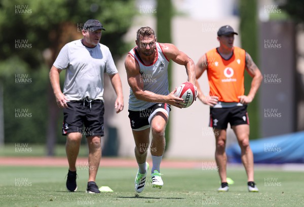 280723 - Wales Rugby Training taking place in Turkey, in preparation for the Rugby World Cup - Dan Biggar during training