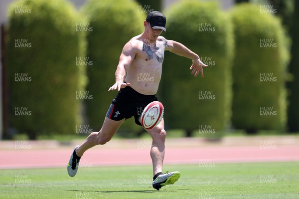 280723 - Wales Rugby Training taking place in Turkey, in preparation for the Rugby World Cup - Josh Adams during training