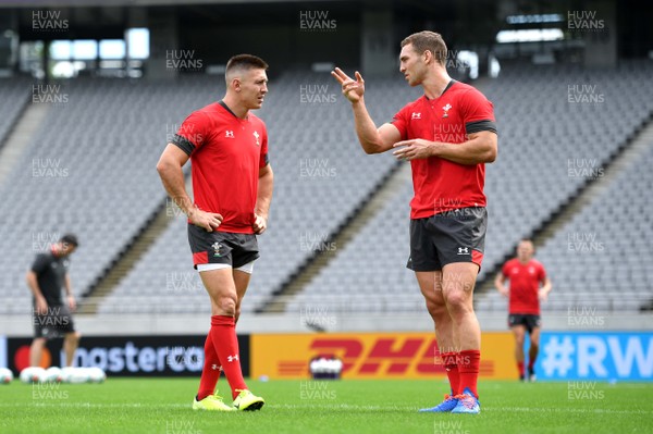 280919 - Wales Rugby Training - Josh Adams and George North during training