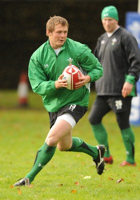 28.10.08 - Wales Rugby Training - Dafydd Jones in action during trainig 