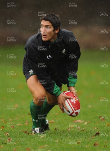 28.10.08 - Wales Rugby Training - James Hook in action during trainig 