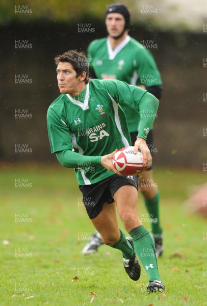 28.10.08 - Wales Rugby Training - James Hook in action during trainig 