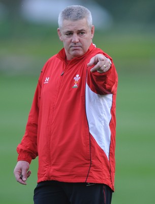 28.10.09 - Wales Rugby Training - Head coach Warren Gatland during training. 