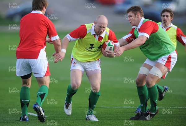 28.10.09 - Wales Rugby Training - Tom Shanklin in action during training. 