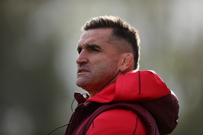 281025 - Wales Rugby Training in their first week of camp for this years Quilter Nations Series - Huw Bennett, Head of Physical Performance during training