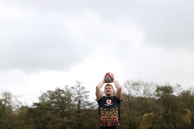 281025 - Wales Rugby Training in their first week of camp for this years Quilter Nations Series - Dewi Lake during training