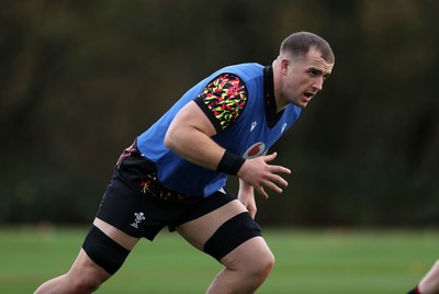 281025 - Wales Rugby Training in their first week of camp for this years Quilter Nations Series - Morgan Morse during training