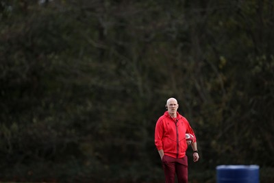 281025 - Wales Rugby Training in their first week of camp for this years Quilter Nations Series - Steve Tandy, Head Coach during training