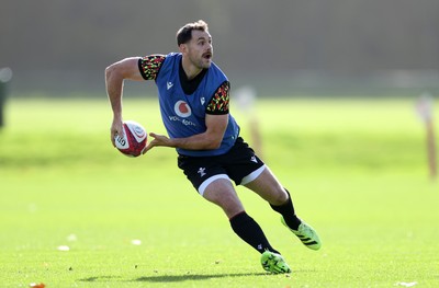 281025 - Wales Rugby Training in their first week of camp for this years Quilter Nations Series - Tomos Williams during training