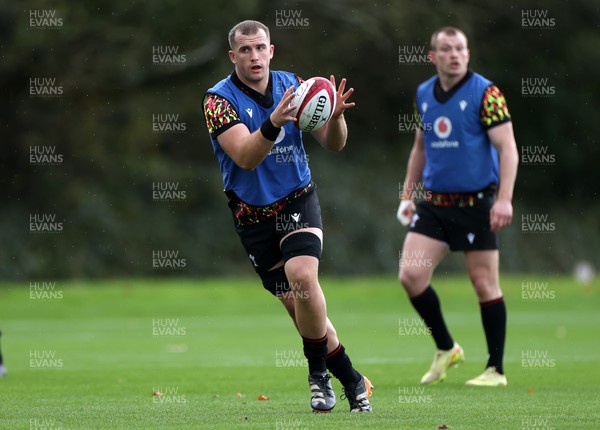 281025 - Wales Rugby Training in their first week of camp for this years Quilter Nations Series - Morgan Morse during training