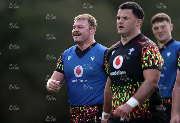 281025 - Wales Rugby Training in their first week of camp for this years Quilter Nations Series - Dewi Lake during training