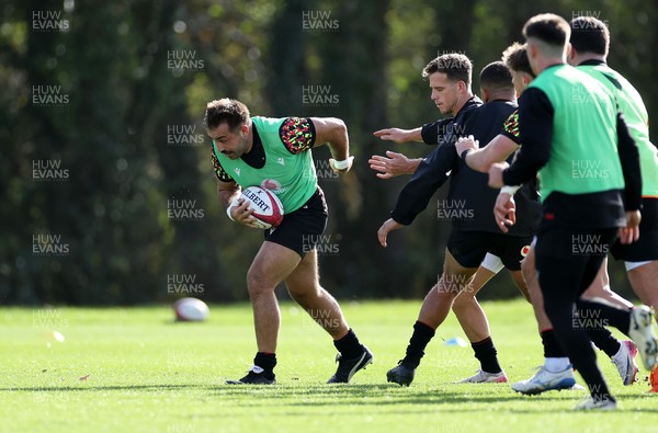 281025 - Wales Rugby Training in their first week of camp for this years Quilter Nations Series - Liam Belcher during training