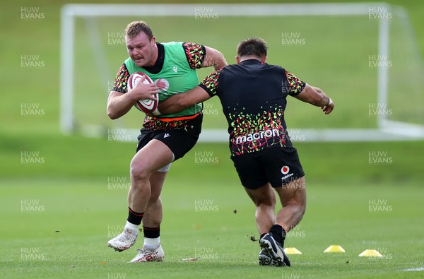 281025 - Wales Rugby Training in their first week of camp for this years Quilter Nations Series - Dewi Lake during training