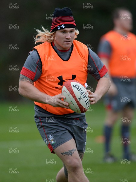 281113 - Wales Rugby Training -Richard Hibbard during training