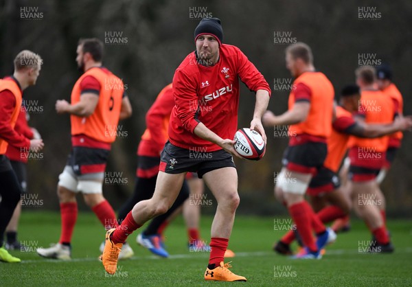 281119 - Wales Rugby Training - Hadleigh Parkes during training