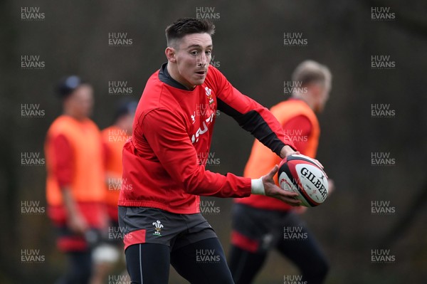 281119 - Wales Rugby Training - Josh Adams during training