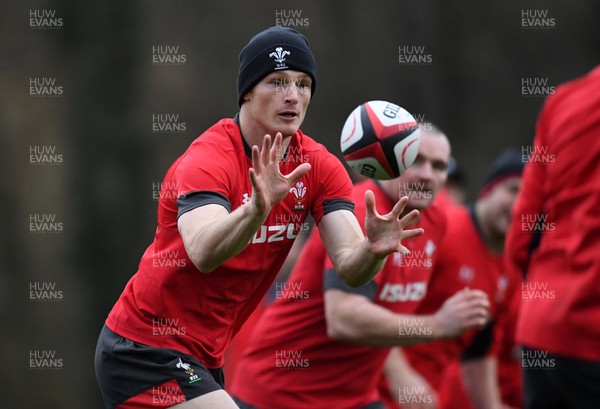281119 - Wales Rugby Training - Johnny McNicholl during training