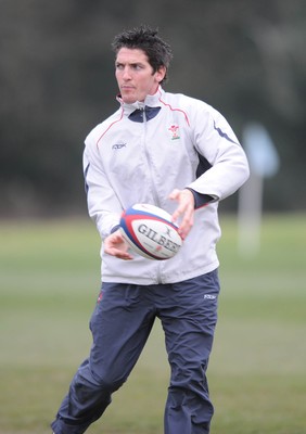 29.01.08 - Wales Rugby Training - James Hook in action during training 