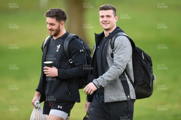 290118 - Wales Rugby Training - Owen Williams and Scott Williams during training
