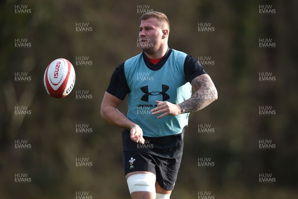 290118 - Wales Rugby Training - Ross Moriarty during training