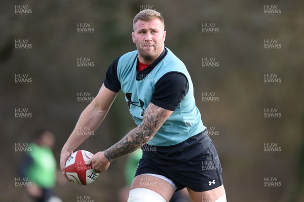 290118 - Wales Rugby Training - Ross Moriarty during training
