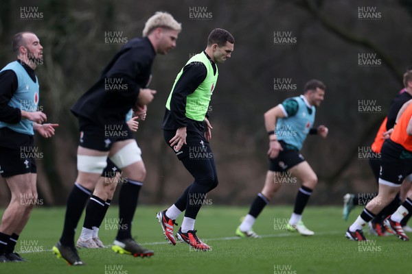 290124 - Wales Rugby Training in the week leading up to their 6 Nations game against Scotland - George North during training