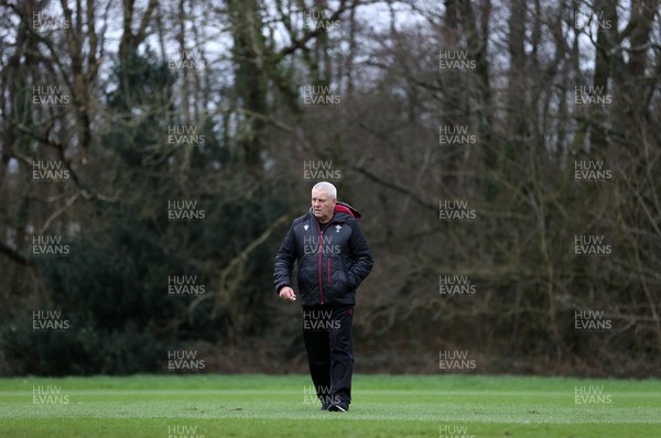 290224 - Wales Rugby Training - Warren Gatland, Head Coach during training