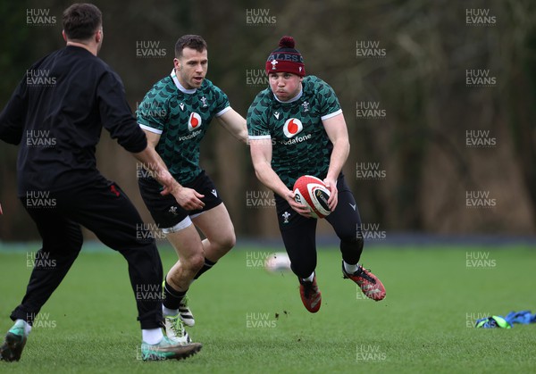 290224 - Wales Rugby Training - Ioan Lloyd during training