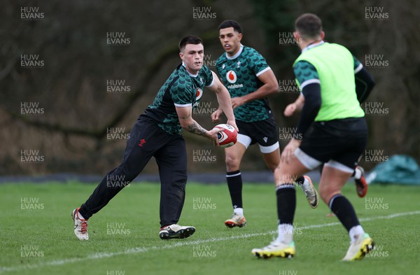 290224 - Wales Rugby Training - Joe Roberts during training