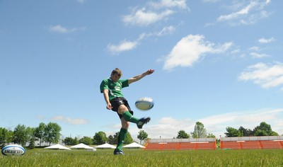29.05.09 - Wales Rugby Training - Dan Biggar during kicking training at York Stadium, Toronto. 
