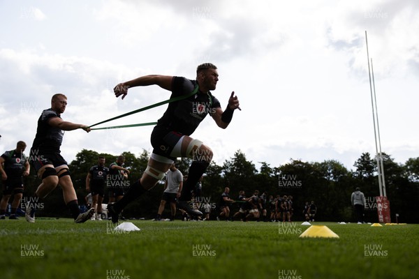 290623 - Wales Rugby Training in preparation for the Rugby World Cup - Dan Lydiate during training