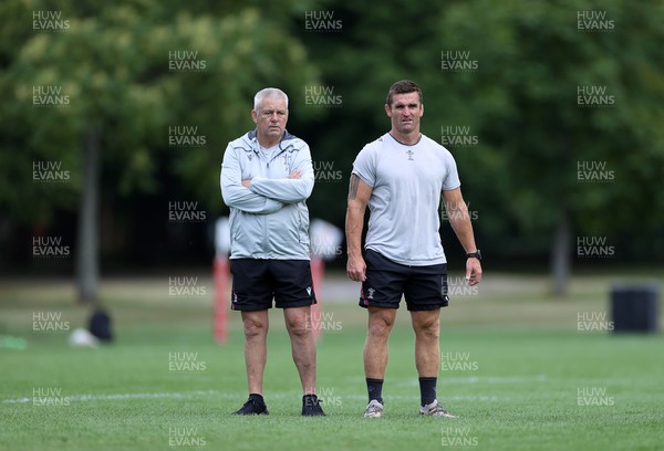 290623 - Wales Rugby Training in preparation for the Rugby World Cup - Head Coach Warren Gatland and Head of Strength & Conditioning Huw Bennett
