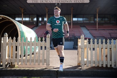 290624 - Wales Rugby Training as they prepare for their Summer Series against Australia - Evan Lloyd during training