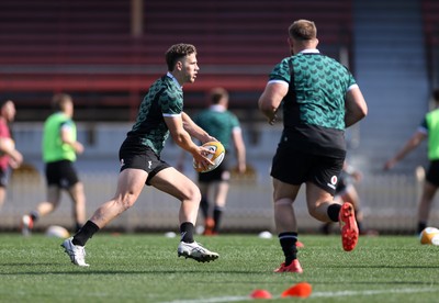 290624 - Wales Rugby Training as they prepare for their Summer Series against Australia - Kieran Hardy during training