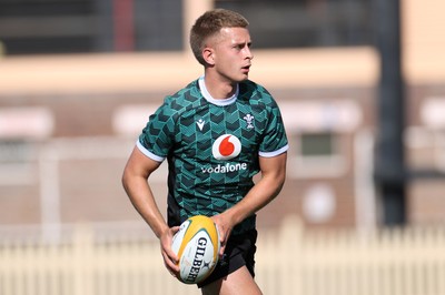 290624 - Wales Rugby Training as they prepare for their Summer Series against Australia - Cameron Winnett during training