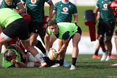 290624 - Wales Rugby Training as they prepare for their Summer Series against Australia - Kieran Hardy during training