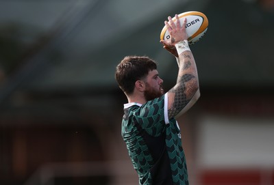 290624 - Wales Rugby Training as they prepare for their Summer Series against Australia - Efan Daniel during training