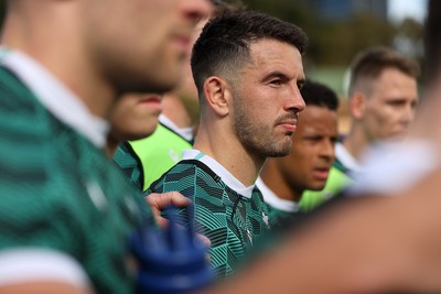 290624 - Wales Rugby Training as they prepare for their Summer Series against Australia - Owen Watkin during training