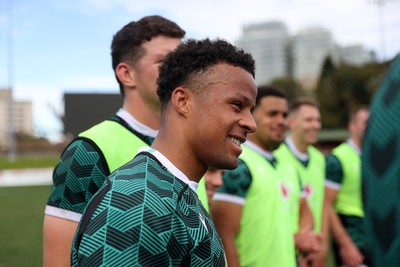 290624 - Wales Rugby Training as they prepare for their Summer Series against Australia - Regan Grace during training