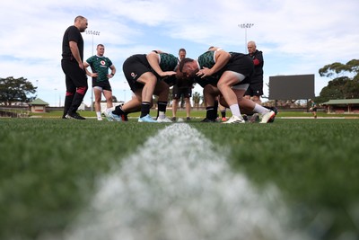 290624 - Wales Rugby Training as they prepare for their Summer Series against Australia - Archie Griffin and Gareth Thomas during training