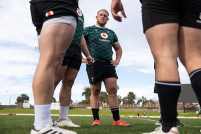 290624 - Wales Rugby Training as they prepare for their Summer Series against Australia - Corey Domachowski during training