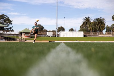 290624 - Wales Rugby Training as they prepare for their Summer Series against Australia - Kieran Hardy during training