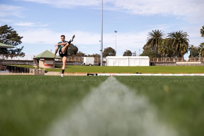 290624 - Wales Rugby Training as they prepare for their Summer Series against Australia - Kieran Hardy during training