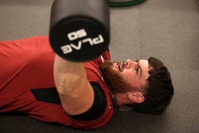 290624 - Wales Rugby Training as they prepare for their Summer Series against Australia - Efan Daniel during training