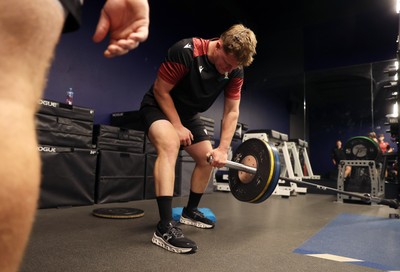 290624 - Wales Rugby Training as they prepare for their Summer Series against Australia - Evan Lloyd during training