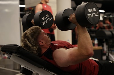 290624 - Wales Rugby Training as they prepare for their Summer Series against Australia - Aaron Wainwright during training