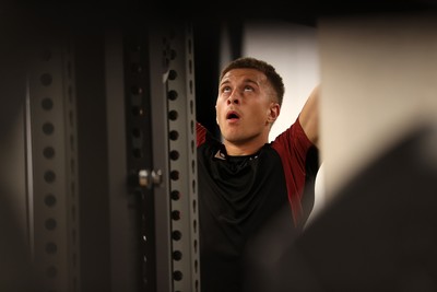 290624 - Wales Rugby Training as they prepare for their Summer Series against Australia - Cameron Winnett during training